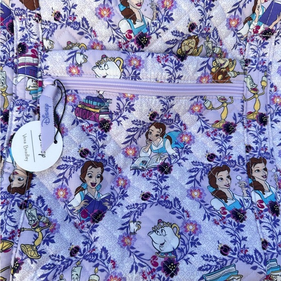 Vera Bradley x Disney Belle Floral Large Travel Duffel Bag NWT and strap - Picture 6 of 9